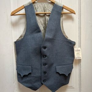 Trego’s Westwear Blue Western Vest